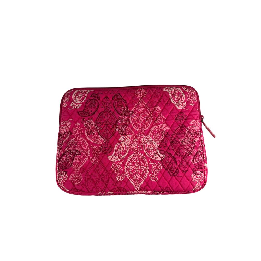 Vera Bradley Stamped Paisley Quilted Padded Laptop Sleeve Case Like New